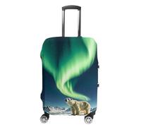 DWTJKMS Northern Lights - Copertura per bagagli con orso polare semplice e generoso, lavabile, resistente ai graffi, per valigie da 48-81 cm, Stile:, L, Custodia per bagagli