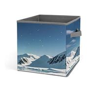 DWTJKMS Northern Lights Polar Bear Cube Organizzatore Contenitori Pieghevole in Tessuto Spesso, Coperte, Scatola di Immagazzinaggio Vestiti, Scatola di Immagazzinaggio Adatto per Casa Ufficio