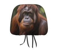 DWTJKMS Orangutan - Coprisedile per poggiatesta auto, regolabile, riutilizzabile, accessorio per interni auto, stile vintage, per la maggior parte delle auto, 1 pezzo