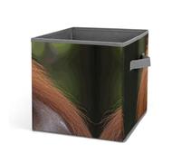 DWTJKMS Orangutan - Organizer a cubo per foto, pieghevole, in tessuto spesso, per coperte, vestiti, adatto per casa, ufficio, guardaroba, abbigliamento e giocattoli