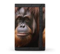 DWTJKMS Orangutan - Portafogli per foto minimalista, da uomo, sottile, a tre pieghe, alla moda, moderno, antifurto, può contenere carte e contanti