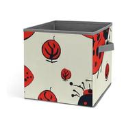 DWTJKMS Organizer a forma di cubo, a forma di coccinella, pieghevole, in tessuto spesso, adatto per casa, ufficio, guardaroba, abbigliamento e giocattoli