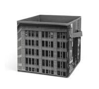 DWTJKMS Organizer a forma di cubo di New York, in bianco e nero, pieghevole, in tessuto spesso, per coperte, vestiti, adatto per casa, ufficio, guardaroba, abbigliamento e giocattoli