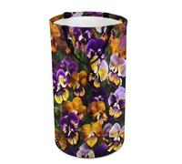 DWTJKMS Pansy Perfection - Cesto portabiancheria pieghevole con manici per il trasporto, grande cesto portaoggetti per lavanderia, dormitorio, famiglia