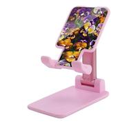 DWTJKMS Pansy Perfection - Supporto per telefono cellulare, pieghevole, regolabile in altezza, portatile, adatto a tutti gli smartphone, colore: rosa