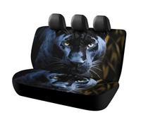 DWTJKMS Panther - Coprisedili per auto, con occhi azzurri, protezione antiscivolo per sedile posteriore, durevole, antigraffio, misura universale, adatto per auto, camion e SUV