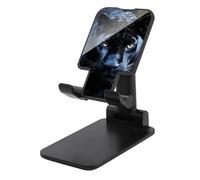 DWTJKMS Panther with Blue Eyes - Supporto per telefono cellulare, pieghevole, regolabile in altezza, portatile, adatto a tutti gli smartphone, colore: nero