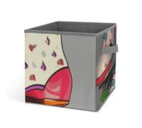 DWTJKMS Pattini a rotelle retrò colorati cubici organizer portaoggetti pieghevoli in tessuto spesso borse portaoggetti per coperte e vestiti adatto per casa, ufficio, guardaroba, abbigliamento e