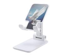 DWTJKMS Peace Dove, supporto per telefono cellulare, pieghevole, regolabile in altezza, portatile, supporto per cellulare, da scrivania, adatto a tutti gli smartphone, stile bianco
