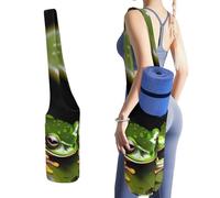 DWTJKMS Peace Tree Frog - Borsa per tappetino da yoga, in tela resistente, con tasca per bottiglia d'acqua e tasca inferiore bagnata, adatta alla maggior parte dei tappetini da yoga