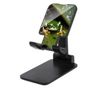 DWTJKMS Peace Tree Frog - Supporto per telefono cellulare, pieghevole, regolabile in altezza, portatile, per tutti gli smartphone, colore: nero