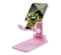DWTJKMS Peace Tree Frog - Supporto per telefono cellulare, pieghevole, regolabile in altezza, portatile, per tutti gli smartphone, colore: rosa