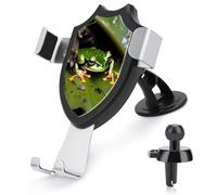 DWTJKMS Peace Tree Frog - Supporto universale per telefono cellulare per auto, adatto per tutti gli smartphone e i modelli di auto, colore: nero