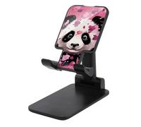 DWTJKMS Pink Panda - Supporto per cellulare in cotone, pieghevole, regolabile in altezza, portatile, per tutti gli smartphone, colore: nero