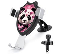DWTJKMS Pink Panda - Supporto universale per telefono cellulare da auto, in cotone, adatto per tutti gli smartphone e modelli di auto, colore: nero