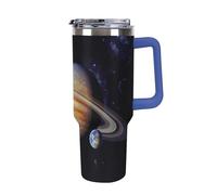 DWTJKMS Planet Jupiter - Bicchiere in acciaio inox da 1,18 l, a prova di perdite, grande capacità, con manico, cannuccia a doppia parete, isolamento sottovuoto, riutilizzabile, mantiene freddo o caldo