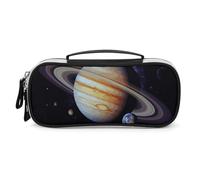 DWTJKMS Planet Jupiter Borsa per il trucco in pelle portatile piccola organizer per cosmetici impermeabile borse da toilette pennelli matite e accessori per il trucco da viaggio