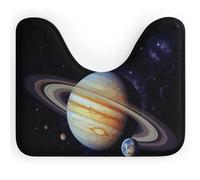 DWTJKMS Planet Jupiter - Tappetino da bagno a forma di U, ad asciugatura rapida, assorbente, antimacchia, antiscivolo, per base WC ovale