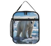 DWTJKMS Polar Bear - Borsa termica per il pranzo, a prova di perdite, per uomini e donne, con manico, riutilizzabile, isolata, per ufficio, lavoro, picnic