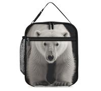 DWTJKMS Polar Bear, borsa termica per il pranzo, a prova di perdite, per uomini e donne, con manico, riutilizzabile, per ufficio, lavoro, picnic
