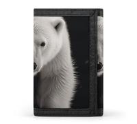 DWTJKMS Polar Bear Portafoglio minimalista da uomo sottile a tre ante portafoglio moderno alla moda portafoglio antifurto per carte e contanti