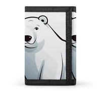 DWTJKMS Polar Bear Portafoglio minimalista da uomo sottile a tre ante portafoglio moderno alla moda portafoglio antifurto per carte e contanti