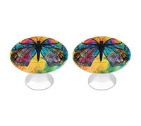 DWTJKMS Pomelli colorati per armadietti a farfalla Tie Dye Maniglie per cassetti solide adatte per comò mobili da cucina porte armadio cassetti