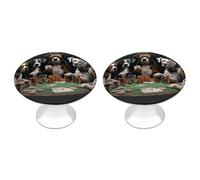 DWTJKMS Pomelli colorati per armadietti con cani da poker, maniglie per cassetti, adatte per cassettiere, mobili da cucina, porte, armadi, cassetti