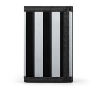 DWTJKMS Portafoglio a righe bianche e nere minimaliste da uomo sottile a tre ante portafogli alla moda moderno portafoglio antifurto per carte e contanti