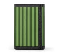 DWTJKMS Portafoglio classico a righe verdi minimaliste da uomo sottile a tre ante portafogli alla moda moderno portafoglio antifurto per carte e contanti