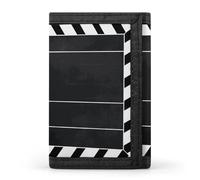 DWTJKMS Portafoglio classico da uomo, nero, minimalista, sottile, a tre pieghe, alla moda, moderno, antifurto, può contenere carte e contanti