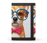 DWTJKMS Portafoglio con papillon morbido per cani e animali domestici, portafoglio oversize minimalista da uomo sottile a tre ante portafogli alla moda moderno portafoglio antifurto per carte e