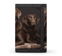 DWTJKMS Portafoglio da uomo con labrador retriever, minimalista, sottile, a tre pieghe, alla moda, moderno, antifurto, può contenere carte e contanti