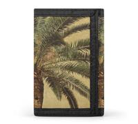 DWTJKMS Portafoglio da uomo con palma tropicale, minimalista, sottile, a tre pieghe, alla moda, moderno, antifurto, può contenere carte e contanti