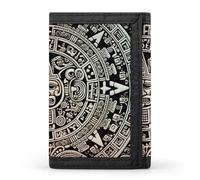 DWTJKMS Portafoglio minimalista con calendario Maya End Of The World, da uomo, sottile, a tre pieghe, alla moda, moderno, antifurto, può contenere carte e contanti