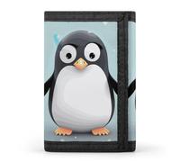 DWTJKMS Portafoglio minimalista con pinguino carino portafoglio da uomo sottile a tre ante portafogli alla moda moderno portafoglio antifurto per carte e contanti
