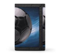 DWTJKMS Portafoglio minimalista da uomo a forma di pallone da calcio, sottile, a tre ante, alla moda, moderno, antifurto, può contenere carte e contanti