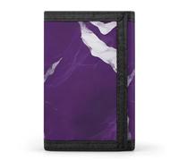 DWTJKMS Portafoglio minimalista viola scuro da uomo sottile a tre ante portafogli alla moda moderno portafoglio antifurto per carte e contanti