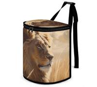 DWTJKMS Prairie Lion - Pattumiera per auto con coperchio, grande capacità, da appendere, a prova di perdite, impermeabile, accessori per interni