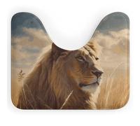 DWTJKMS Prairie Lion - Tappeto da bagno a forma di U, ad asciugatura rapida, antiscivolo, per pavimento del bagno (50,8 x 40,6 cm)