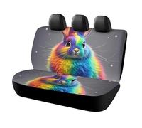 DWTJKMS Rainbow Rabbit - Coprisedile per auto, antiscivolo, per sedile posteriore, durevole, antigraffio, misura universale, adatto per auto, camion e SUV
