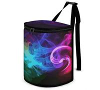 DWTJKMS Rainbow Smoke Car Trash Can con coperchio Grande capacità Appeso Auto Trash Bin a prova di perdite Impermeabile Pattumiera Auto Must Haves Accessori interni