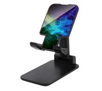 DWTJKMS Rainbow Smoke - Supporto per telefono cellulare, pieghevole, regolabile in altezza, portatile, per tutti gli smartphone, colore: nero