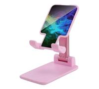 DWTJKMS Rainbow Smoke - Supporto per telefono cellulare, pieghevole, regolabile in altezza, portatile, per tutti gli smartphone, colore: rosa