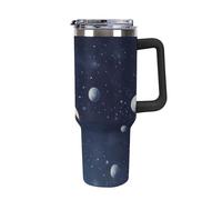 DWTJKMS Rocket in Space - Bicchiere in acciaio inox da 1,18 l, a prova di perdite, grande capacità, con manico, cannuccia a doppia parete, isolamento sottovuoto, riutilizzabile, mantiene freddo o