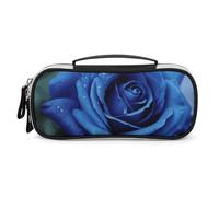 DWTJKMS Romantico blu rosa borsa di trucco del cuoio portatile piccolo organizzatore cosmetico impermeabile borse da toilette pennelli matite e viaggio trucco accessori