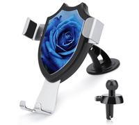 DWTJKMS Romantico supporto per telefono da auto a forma di rosa blu, supporto universale per auto, adatto per tutti gli smartphone e modelli di auto (nero)