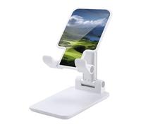 DWTJKMS Scenic Hawaii Golf Tropical Cell Phone Stand Dual Pieghevole, Altezza Regolabile Supporto Cellulare Portatile Culla Desktop Dock Adatto a Tutti Gli Smartphone, Bianco Stile