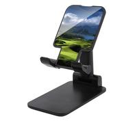 DWTJKMS Scenic Hawaii Golf Tropical Cell Phone Stand Dual Pieghevole, altezza regolabile supporto per telefono cellulare portatile Cradle Desktop Dock si adatta a tutti gli smartphone, stile nero