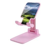 DWTJKMS Scenic Hawaii Golf Tropical Cell Phone Stand Dual Pieghevole, altezza regolabile supporto per telefono cellulare portatile Cradle Desktop Dock si adatta a tutti gli smartphone, stile rosa